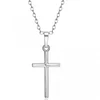 Ogrlica US-34222 Cross - Srebrna KP34222