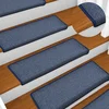 Prostirke za stepenice 15 kom 65x21x4 cm plave pravokutne rubove