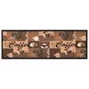 Vidaxl Kuhinjska preproga pralna Coffee rjava 45x150 cm