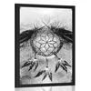Plakat indijanski lovilec sanj v črnobeli varianti - 30x45 silver
