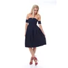 Elegantna midi obleka odprtih ramen