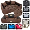 shumee Pasja postelja KINGDOG 130x105 cm personalizirana nepremočljiva rjava