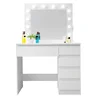 Aga toaletna mizica z ogledalom, razsvetljavo in el.predal Matte White