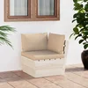 Vrtna kutna sofa od paleta s jastucima impregnirana smrekovina