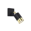 Sollux SL.1069 - Zidna spot svetiljka NERO 1xGU10/40W/230V crna/zlatna