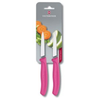 Nož za zelenjavo Victorinox 6.7605.2C1, set 2 nožev, ravno rezilo, 8 cm, roza