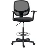 Homestar Pisarna stol nastavljiv stol za risanje 60x56x110-132 cm črna