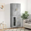 Visoka komoda siva betona 69,5x34x180 cm od konstruiranog drva