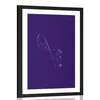 Plakat s paspartujem edinstvena igra barv - 30x45 black