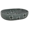 MAISON CHIC Umivalnik - Kopalna umivalnik - Lavabo Nadpultni moder ovalen 59x40x14 cm keramika, (21684590)