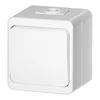 Nadometno enopolno stikalo 10A, 250V, IP44, SMART, belo