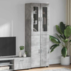 Highboard s policom FLORIN Betonski sivi 60 x 35 x 182 cm