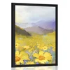 Plakat polje polno marjetic - 40x60 black