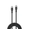 AceFast Spiralni kabel USB-C – USB-C 480 Mb/s 3 A 1,2 m – črn