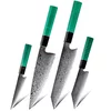 Set damašćanskih kuhinjskih noževa RA-35103 - Zelena / 4kom KP35103