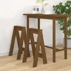 Vidaxl Stolček 2 kosa medeno rjave barve 40x40x75 cm trdna borovina