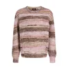 JJXX Pulover JXSIMONE SPACE temno rjava / oliva / rosé / svetlo roza