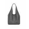 Vrečasta torbica LS COLLECTION Andrea Massi - siva, hobo