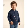 Sinsay - Pamučna polo majica sa božićnim vezom - grey blue