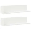Zidne police 2 kom bijele 75x16,5x16,5 cm konstruirano drvo