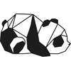 WALLXPERT Dekorativni metalni zidni dodatak Panda2