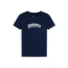 Tommy Jeans Majica ESS temno modra / bela
