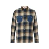 REPLAY Srajca bež / marine / moder denim / rjava