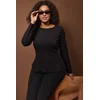 Trendyol Curve Ženska bluza Tbbaw26Af00117, Crna
