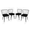 Hanah Home Set 4 trpezarijske stolice Yildiz 943 V4 Crni