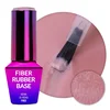 shumee Gumijasta podlaga z vlakni za manikuro in pedikuro 2v1 Fiber Rubber Base MollyLac Smoky Pink hema/Di-hema Free 10g