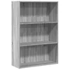 Vidaxl Knjižna omara siva sonoma 80x30x114 cm inženirski les
