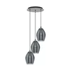 Eglo 39565 - Luster na sajli ESTANYS 3xE27/60W/230V dimno staklo