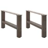 Noge za klub stolić prirodni čelik 2 kom 70 x (30-31) cm čelik
