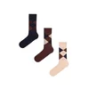 Penti Nogavice PENTI Crew-Socken mit Diamantmuster Espresso mešane barve