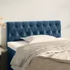 Vidaxl vidaXL Vzglavje za posteljo temno modro 90x7x78/88 cm žametno