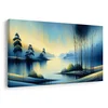 Slika mirno jezero v modri - 150x100