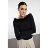 Trendyol Black Collar Detailed Knitwear Sweater