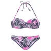 BUFFALO Bikini siva/svetlo roza/črna/bela