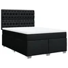 Vidaxl Box spring postelja z vzmetnico črna 140x200 cm blago