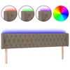 Vidaxl LED posteljno vzglavje taupe 183x16x78/88 cm blago