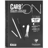 Clairefontaine blok skicirni Carbon spiralni, A4, 20 listni, 120 g, črn papir
