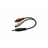 CCA-406 Gembird 3.5mm stereo plug to 2 RCA (cinca) sockets audio kab 0.2m