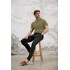 Trendyol Muška majica Tmnss25Po00041, Kaki