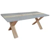Casa Padrino country style dining table gray/natural 240 x 100 x H. 78 cm - Country style kitchen table - Country style garden table - Country style dining room & garden furniture
