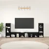 Set TV komoda Zidne 4 pcs Crni hrast 37 x 35 x 107 cm
