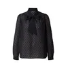 G-Star za ženske. D25268-D404-8908 Bluza Lavalliere črna (S), Črna, Priložnostno, Dolg rokav, Reciklirani polister, Trajnostn