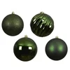 Dekordom dekoracija - hanging bauble set mix 4pcs 14cm 022837 - pine green - kmg ( 045601 )
