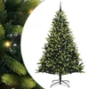 Umjetno savitljivo božićno drvce s 300 LED dioda Zelena 240 cm