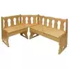 CASARREDO Kotni jedilniški klop RN-101 iz masivnega borovega lesa, dekor hrast 150x110 cm
