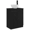 Kupaonski umivaonik s sudoperom Crna 54 x 35 x 83 cm